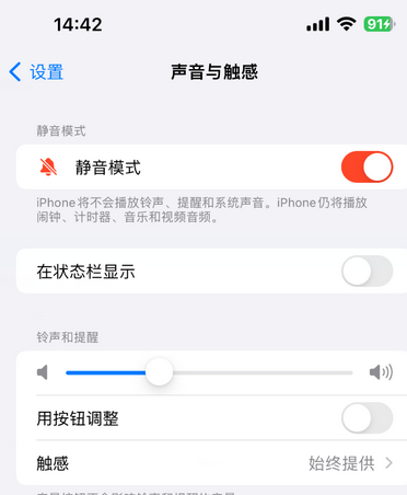 寮步镇苹果15Pro维修网点分享iPhone15Pro系列机型中隐藏静音图标 